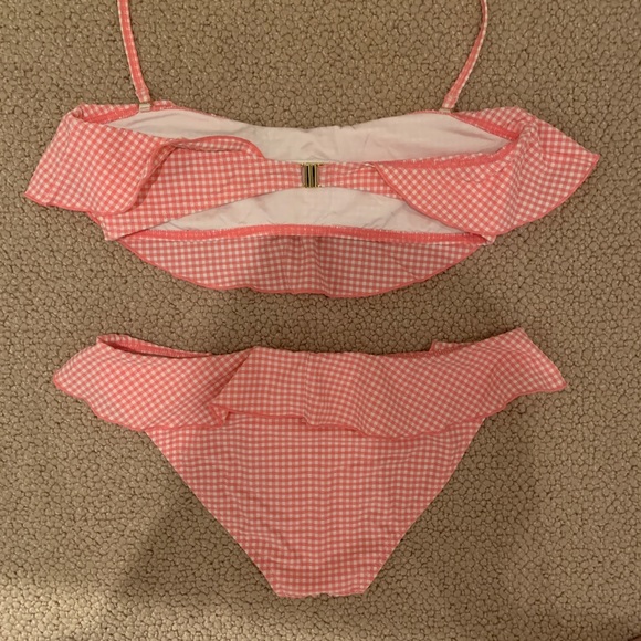 Topshop Pink/White Gingham Bikini - Picture 3 of 4
